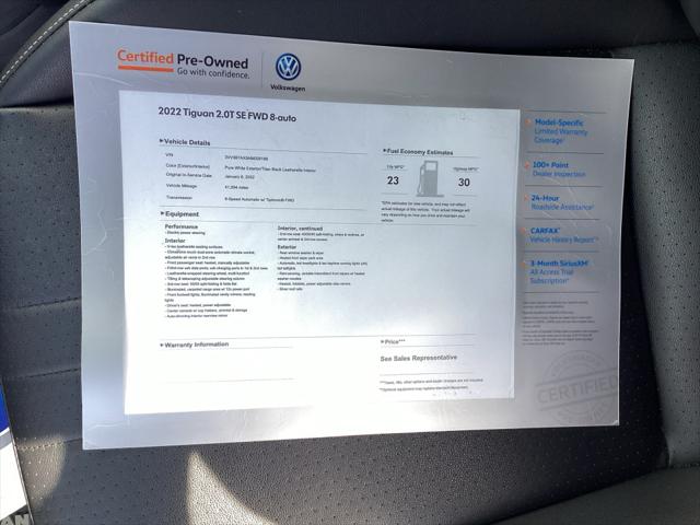 2022 Volkswagen Tiguan 2.0T SE