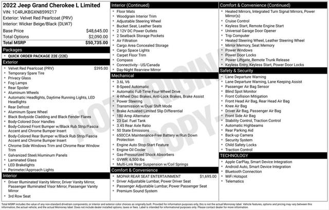 2022 Jeep Grand Cherokee L Limited 4x4