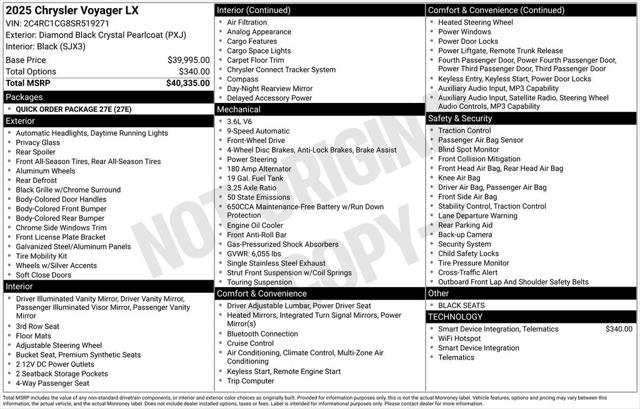 2025 Chrysler Voyager VOYAGER LX 2025 Chrysler Voyager VOYAGER LX