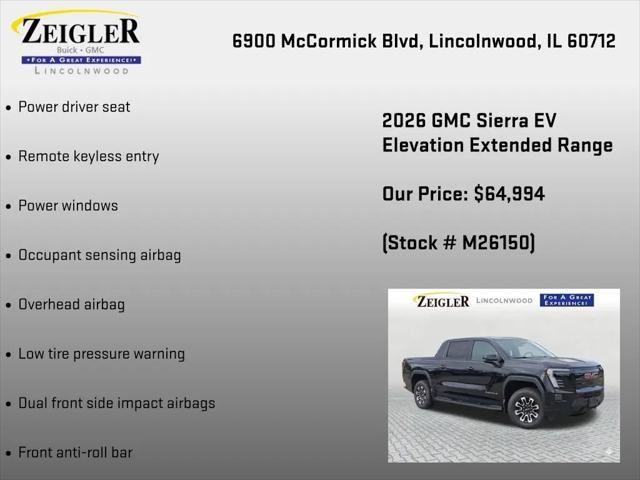 2026 GMC Sierra Extended Range Elevation