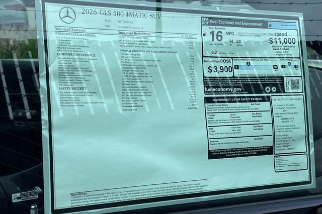 2026 Mercedes-Benz GLS GLS 580 4MATIC