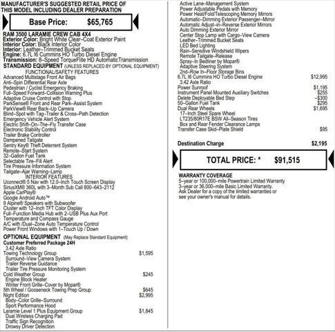2026 RAM Ram 3500 RAM 3500 LARAMIE CREW CAB 4X4 8 BOX