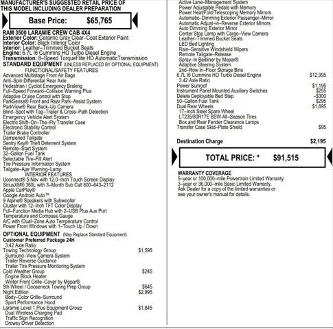 2026 RAM Ram 3500 RAM 3500 LARAMIE CREW CAB 4X4 8 BOX