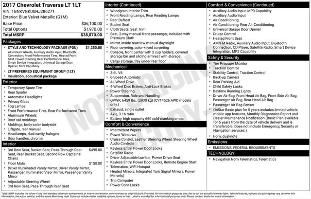 2017 Chevrolet Traverse 1LT