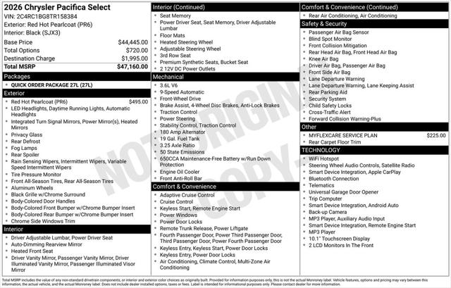 2026 Chrysler Pacifica Select