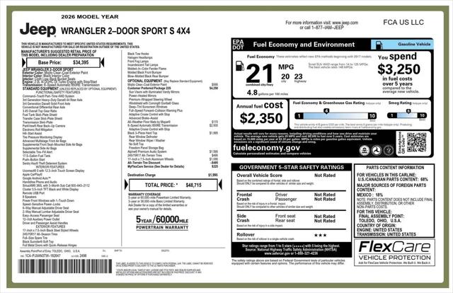 2026 Jeep Wrangler Sport S