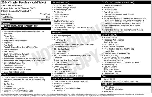 2024 Chrysler Pacifica Hybrid Select