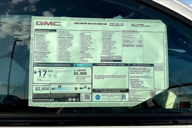 2026 GMC Canyon AT4X, 4WD