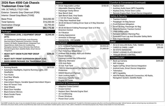 2026 Ram 4500 Chassis Cab Tradesman