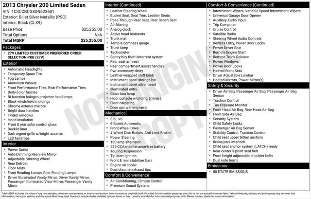 2013 Chrysler 200 Limited