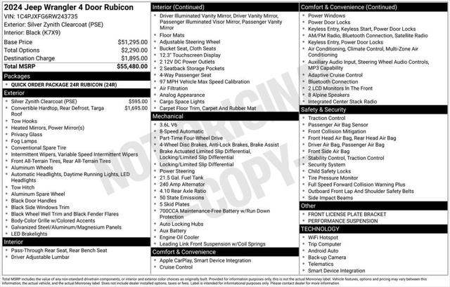 2024 Jeep Wrangler 4-Door Rubicon 4x4