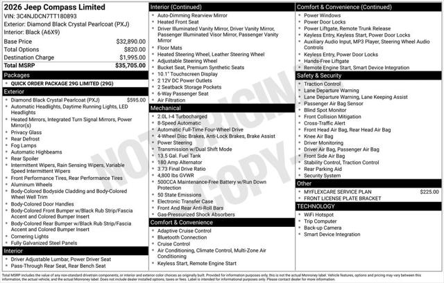 2026 Jeep Compass COMPASS LIMITED 4X4