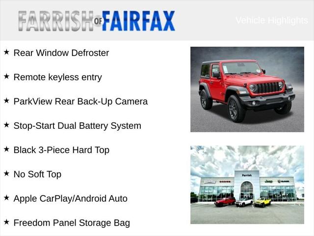 2026 Jeep Wrangler WRANGLER 2-DOOR SPORT S 2026 Jeep Wrangler WRANGLER 2-DOOR SPORT S