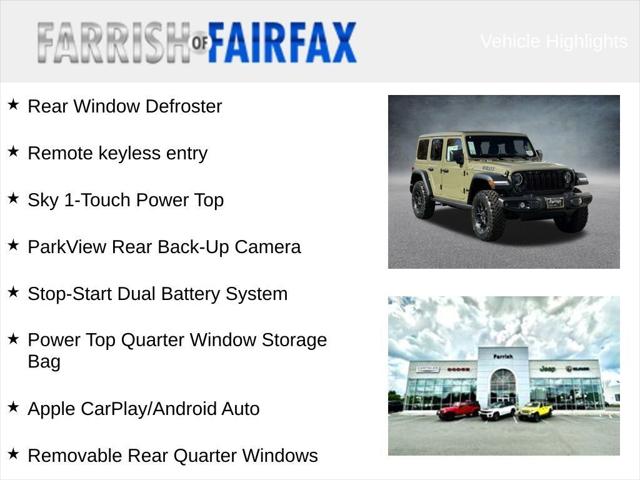 2026 Jeep Wrangler WRANGLER 4-DOOR WILLYS 2026 Jeep Wrangler WRANGLER 4-DOOR WILLYS