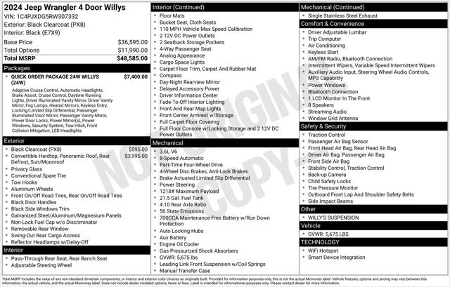 2024 Jeep Wrangler 4-Door Willys 4x4