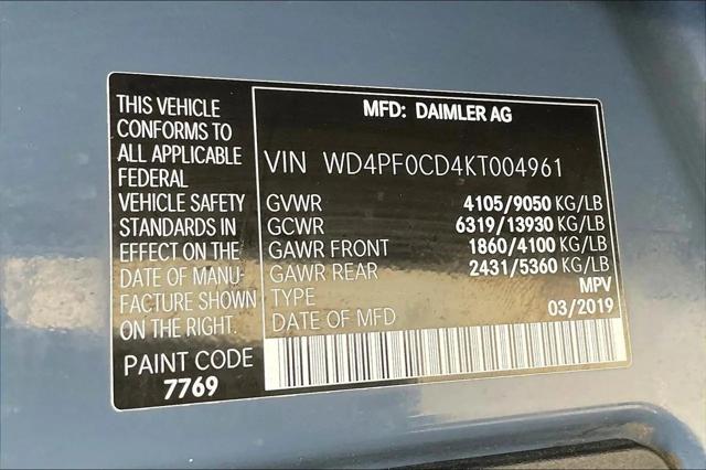 2019 Mercedes-Benz Sprinter 3500 High Roof V6