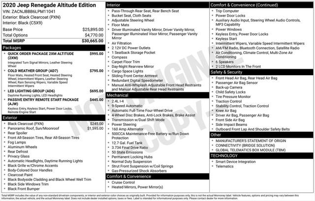 2020 Jeep Renegade Altitude 4X4