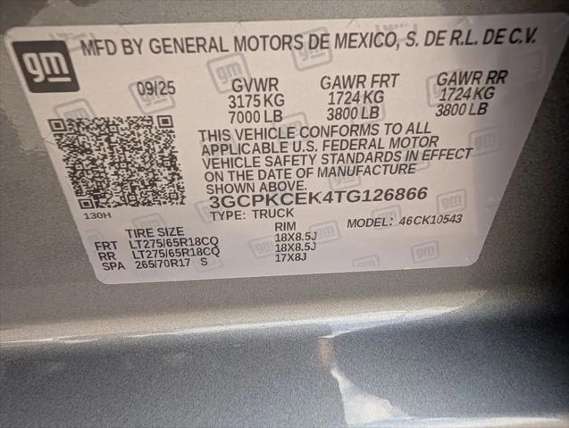 2026 Chevrolet Silverado 1500 4WD Crew Cab Short Bed Custom Trail Boss