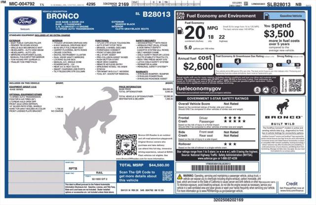 2025 Ford Bronco Sport Utility 4D