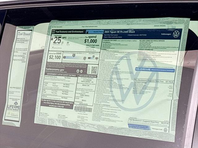 2025 Volkswagen Tiguan 2.0T SE R-Line Black