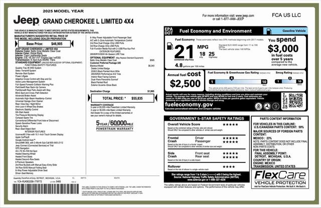 2025 Jeep Grand Cherokee GRAND CHEROKEE L LIMITED 4X4