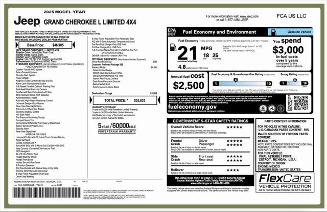 2025 Jeep Grand Cherokee GRAND CHEROKEE L LIMITED 4X4