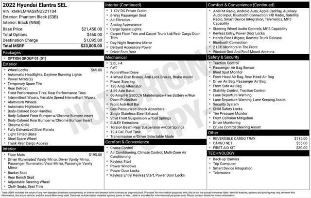 2022 Hyundai Elantra SEL 2022 Hyundai Elantra SEL