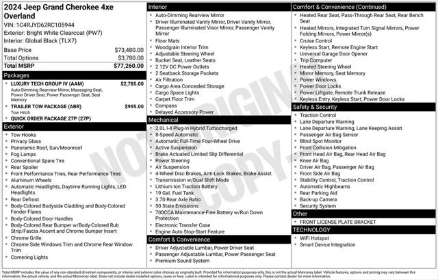 2024 Jeep Grand Cherokee 4xe Overland