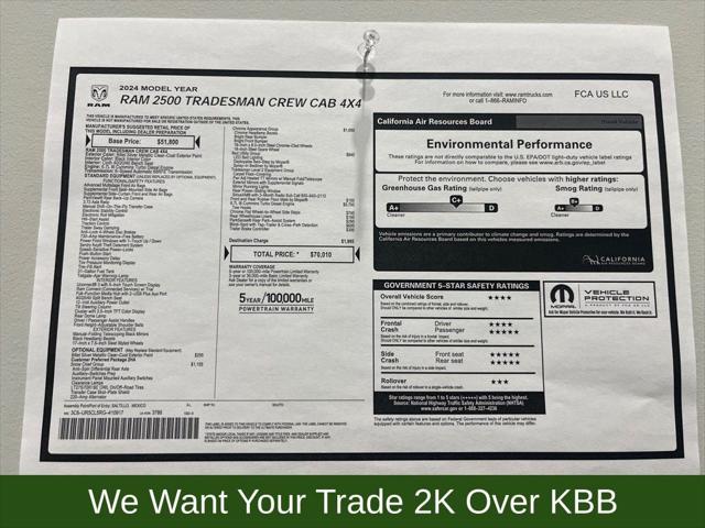 2024 RAM 2500 Tradesman Crew Cab 4x4 64 Box