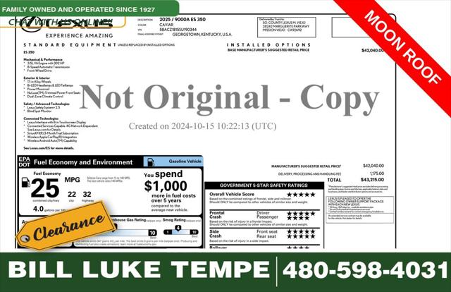 2025 Lexus ES 350 350 2025 Lexus ES 350 350