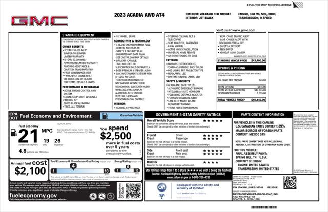2023 GMC Acadia AWD AT4 2023 GMC Acadia AWD AT4