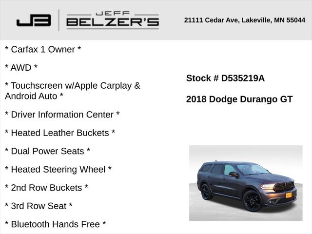 2018 Dodge Durango GT AWD 2018 Dodge Durango GT AWD