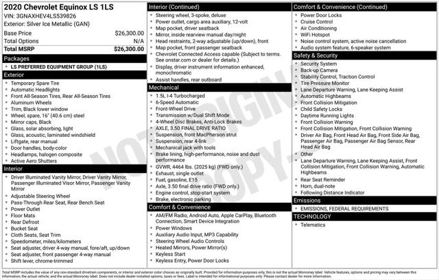 2020 Chevrolet Equinox FWD LS