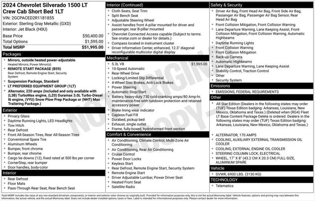 2024 Chevrolet Silverado 1500 2WD Crew Cab Short Bed LT