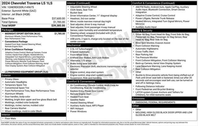 2024 Chevrolet Traverse FWD LS