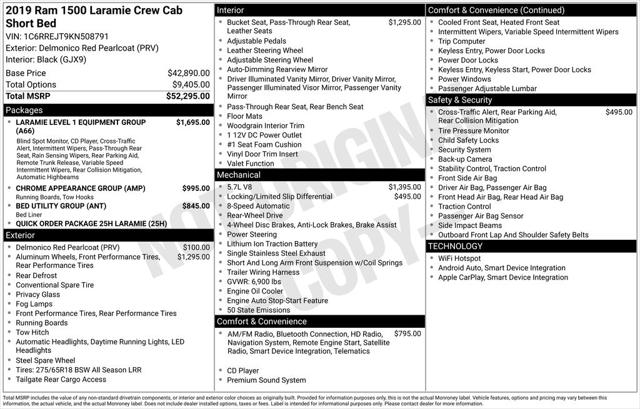 2019 RAM 1500 Laramie Crew Cab 4x2 57 Box