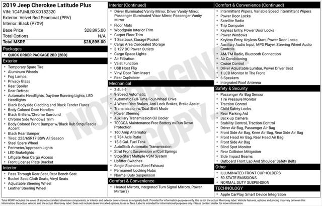 2019 Jeep Cherokee Latitude Plus 4x4