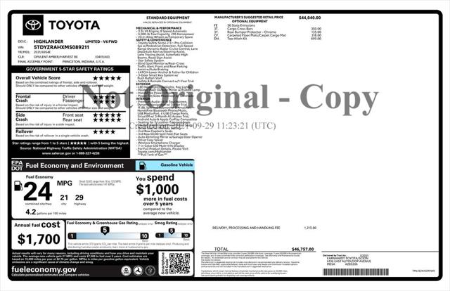 2021 Toyota Highlander Limited