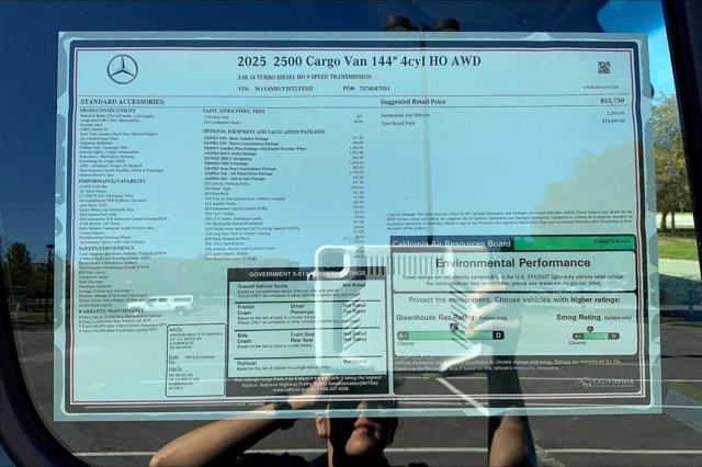 2025 Mercedes-Benz Sprinter 2500 Standard Roof 4-Cyl Diesel HO