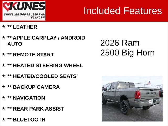 2026 RAM Ram 2500 RAM 2500 BIG HORN CREW CAB 4X4 64 BOX 2026 RAM Ram 2500 RAM 2500 BIG HORN CREW CAB 4X4 64 BOX