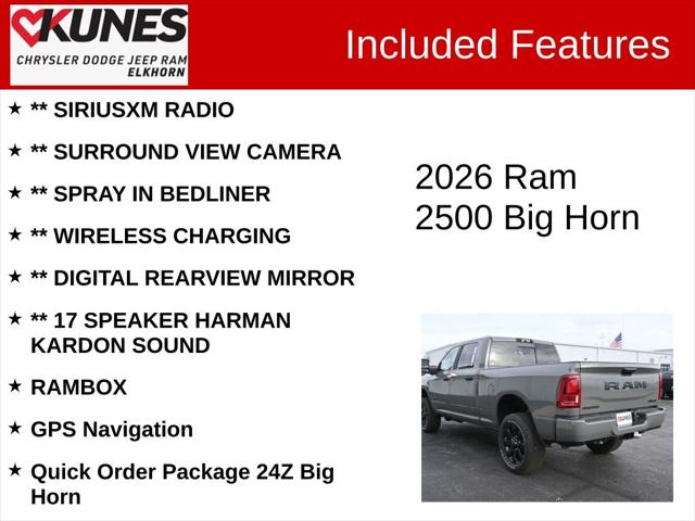 2026 RAM Ram 2500 RAM 2500 BIG HORN CREW CAB 4X4 64 BOX 2026 RAM Ram 2500 RAM 2500 BIG HORN CREW CAB 4X4 64 BOX