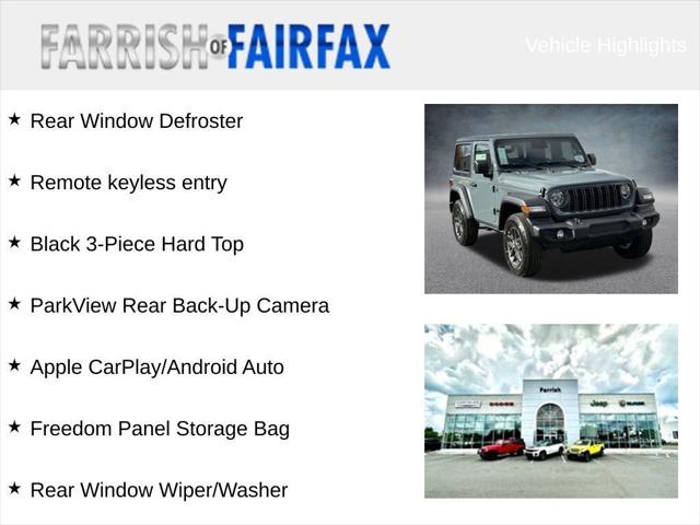 2026 Jeep Wrangler WRANGLER 2-DOOR SPORT S 2026 Jeep Wrangler WRANGLER 2-DOOR SPORT S