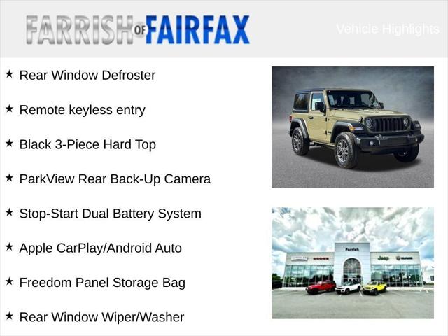 2026 Jeep Wrangler WRANGLER 2-DOOR SPORT S 2026 Jeep Wrangler WRANGLER 2-DOOR SPORT S