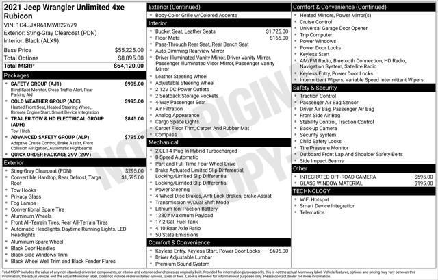 2021 Jeep Wrangler 4xe Unlimited Rubicon 4x4