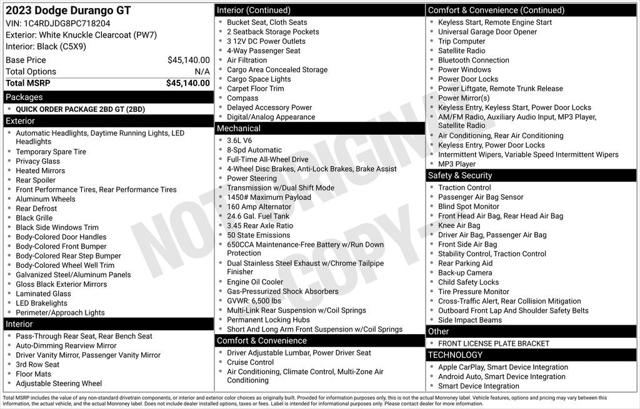 2023 Dodge Durango GT AWD 2023 Dodge Durango GT AWD