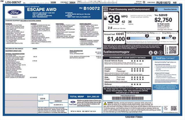 2024 Ford Escape ST-Line Select