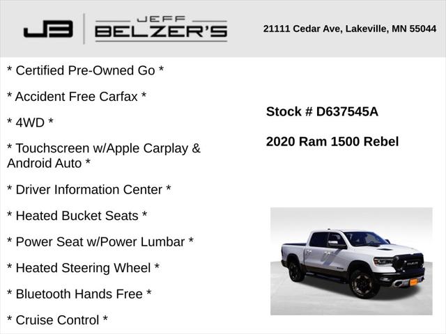 2020 RAM 1500 Rebel Crew Cab 4x4 57 Box 2020 RAM 1500 Rebel Crew Cab 4x4 57 Box