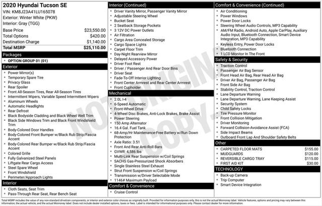 2020 Hyundai Tucson SE 2020 Hyundai Tucson SE