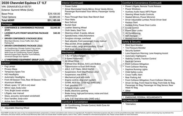 2020 Chevrolet Equinox AWD LT 1.5L Turbo