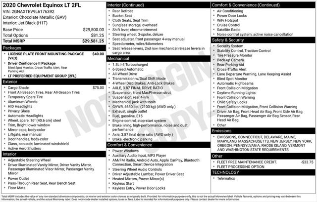 2020 Chevrolet Equinox AWD 2FL